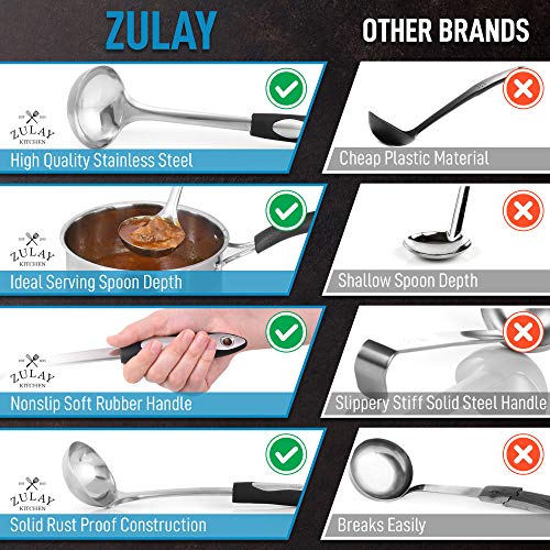 Zulay Stainless Steel Soup Ladle Zulay Stainless Steel Soup Ladle